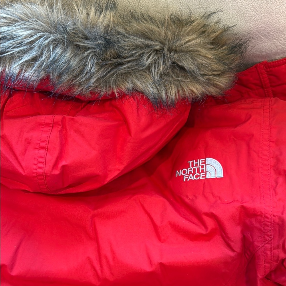 The North Face Girl’s Red Hooded Jacket - Picture 8 of 8
